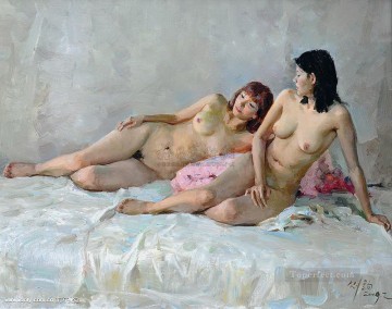 Guan ZEJU 21 chica china desnuda Pinturas al óleo